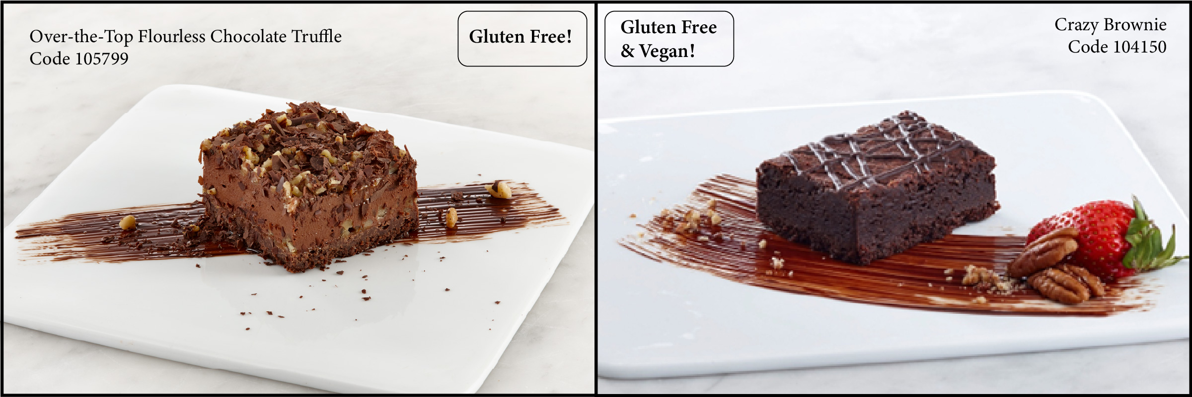 gluten free Desserts for restaurant seasonal menu, restaurant seasonal desserts for foodservice